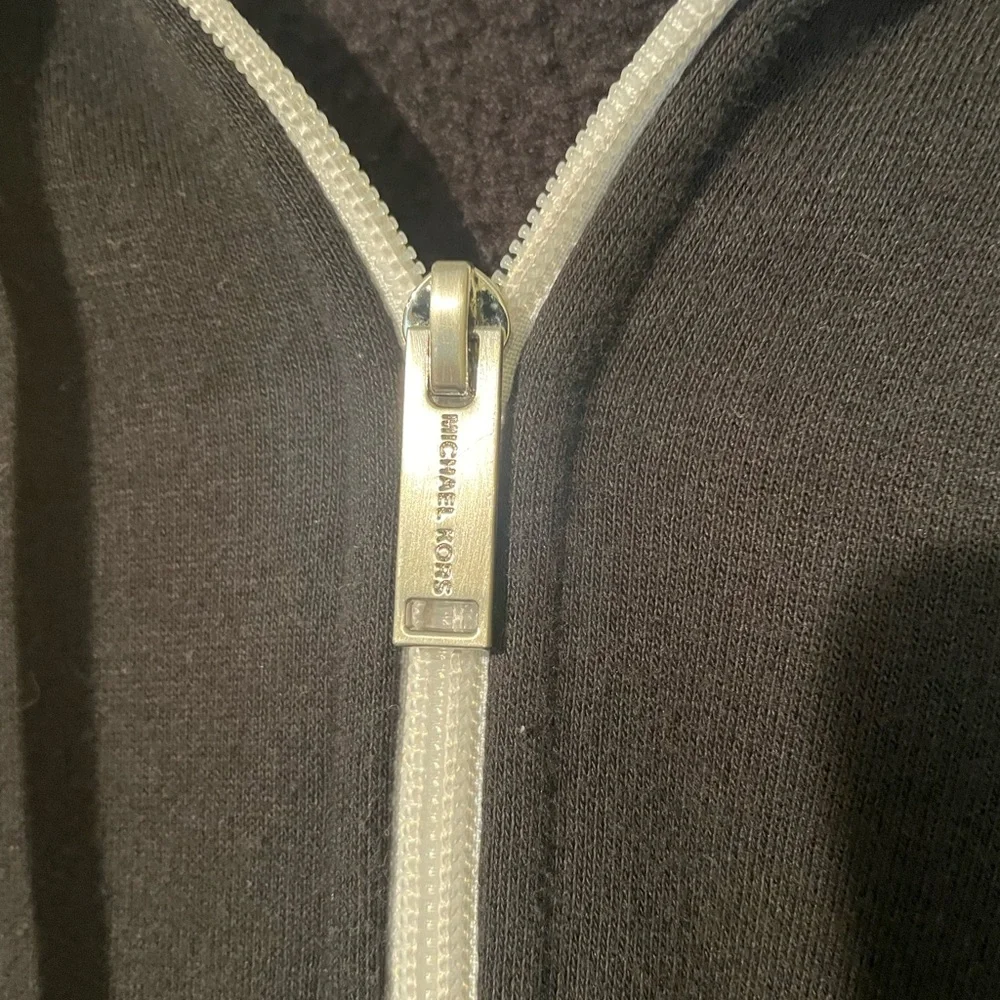 Michael Kors Black Full Zip-Up Hoodie Sz M - Picture 2 of 7